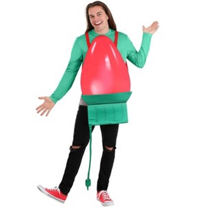 HalloweenCostumes.com One Size Fits Most   Christmas Light Bulb Adult Costume, Green/Red - 1 of 4