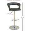 Bar Stool Counter Height Chairs Set of 2 Adjustable Height Kitchen Island Stools - 3 of 4