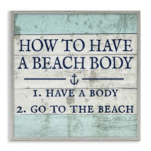 Stupell Industries Sassy Beach Body Steps, 24" x 24" - 1 of 4