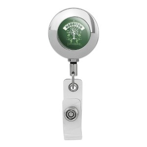 Lord of the Rings Hobbiton Metal Chrome Badge ID Card Holder Clip - 1 of 3
