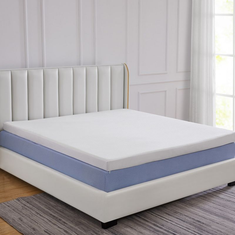 Cheer Collection 3-Inch Gel-Infused Memory Foam Mattress Topper, 1 of 12