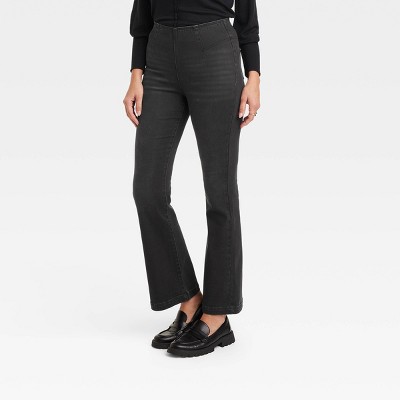 Women's Regular Fit Pull-on Flare Jeans - Knox Rose™ Black 12 : Target