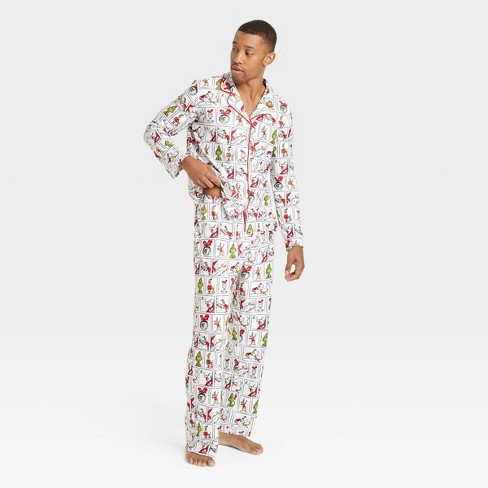 Mens grinch pajama set hotsell