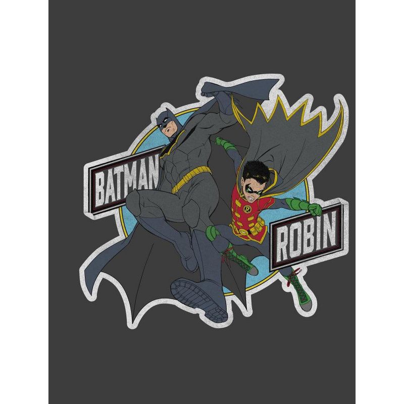 Batman and Robin Black T-shirt Toddler Boy to Youth Boy, 2 of 3