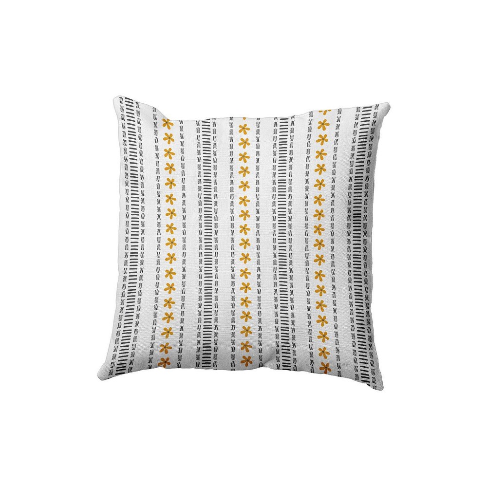 Photos - Pillow e by design 16"x16" Dainty Striped Square Throw : Indoor Polyester Fiber, Twill Construction, Sewn Seam Closure