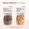 25 oz airtight glass jars, round food storage jars with snap-on lids, suitable for the kitchen, includes 12 labels. - 4 of 4