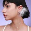 SOHI Women's Pearl White Party Cuff Earrings - 3 of 4