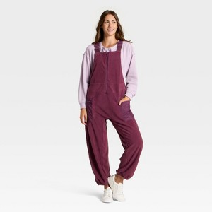 Women's High Pile Fleece Overalls - JoyLab™ - 1 of 3