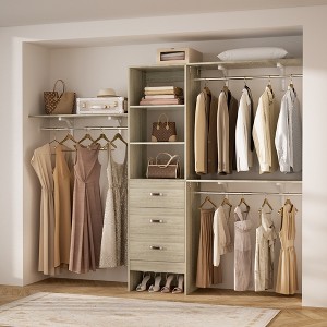 Aheaplus Closet Organizer System with Drawers and Shelves - 1 of 4