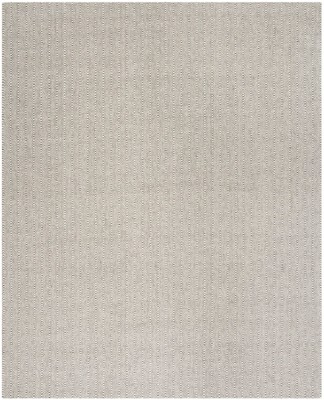 Ivory Elegance 8' x 10' Hand-Knotted Wool & Viscose Area Rug