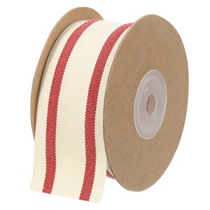 Unique Bargains Cotton Fabric Striped Grosgrain Craft Embellishments Ribbon 10 Yard - 1 of 4