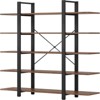 SEVOBAL Decorative Bookshelf 5-Tier Bookshelf Kids Bookshelf Book Organizer Toy Storage Cabinet Organizer, Brown, 47.24"*11.81"*70.08" - 3 of 4