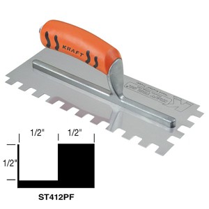 Superior Tile Cutter and Tools  Trowel,11inL,4 1/2inW,Carbon Steel ST412PF - 1 of 1