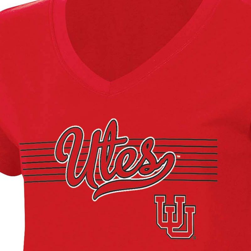 NCAA Utah Utes Women&#39;s V-Neck T-Shirt, 3 of 4