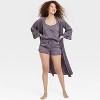 Women's Luxury Collection Shadow Striped Satin Pajama Shorts - Auden™ - 3 of 4