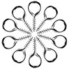 Dsmile 25-Pack 1/2" Stainless Steel Screw Eye Rings - 2 of 3