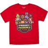 Seven Times Six Five Nights At Freddy's T-Shirt Fazbears Pizza Pixel Design Tee - 4 of 4