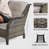 Bestier Patio Furniture Set, 5-Piece Wicker Conversation Set with Thick Cushion and Ottomans, Outdoor Rattan Sofa Chairs for Backyard, Garden, Porch - 2 of 4