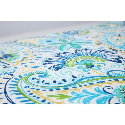 Baltic Blue Paisley Floral Indoor/Outdoor Chair Cushion