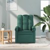 vidaXL Massage Recliner Chair, Adjustable Backrest/Footrest, Reclining Sofa - Dark Green - 3 of 4