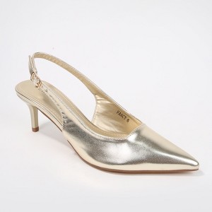 Berness Women's Fancy Patent Leather Slingback Kitten Heels - 1 of 4