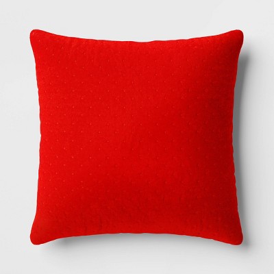 Presidio 18x 18 Square Indoor/Outdoor Pillow with Piping, 2-Pack - Red