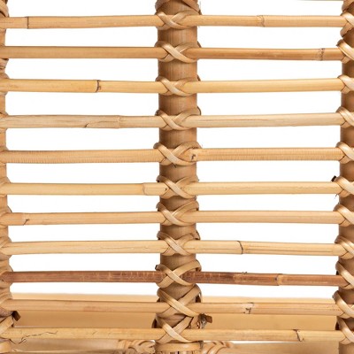 Elgon Natural Brown Rattan Curved Counter Stool