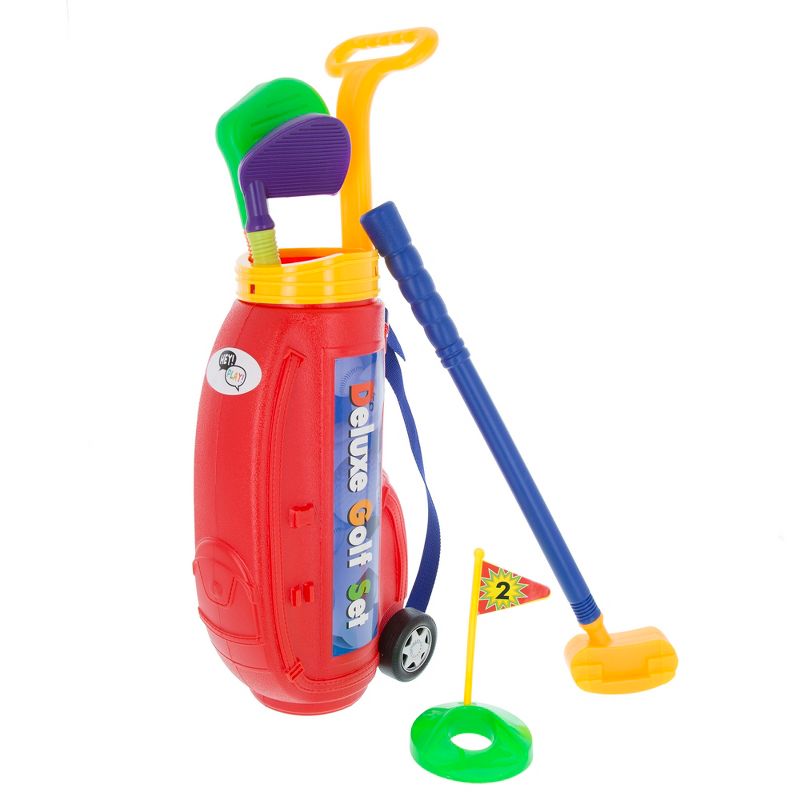 Toy Time Toddler Toy Golf Play Set with Plastic Bag, 2 Clubs, 1 Putter, 4 Balls, Putting Cup, 4 of 7