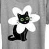 Women's - Instant Message - Derpy Flower Cat Short Sleeve Graphic T-Shirt - 2 of 4