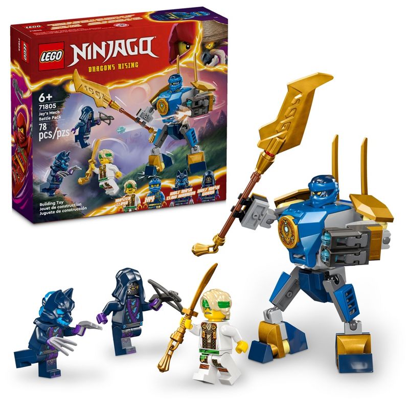 LEGO NINJAGO Jay&#39;s Mech Battle Pack Ninja Toy 71805, 1 of 8
