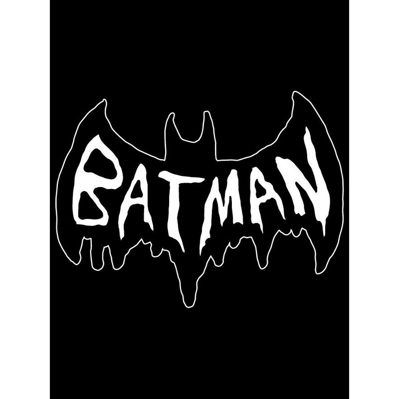 Batman Hand Drawn Logo Men's Black Long Sleeve Shirt, 2 of 3
