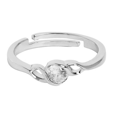 SOHI Women's Silver Stone Finger Ring
