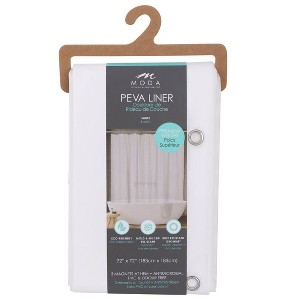 Moda at Home 2pc Coronet Peva Premium Shower Curtain Liner White - 1 of 4