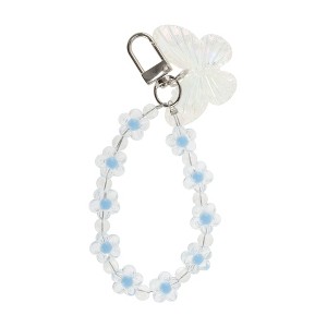 Unique Bargains Butterflies Flower Phone Charm Blue 1 Pc - 1 of 4
