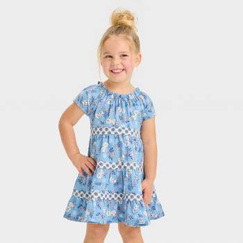 Toddler Girls' Disney Frozen Elsa A-Line Dress - Blue