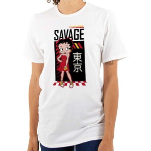 Betty Boop Kanji Savage Cartoon Womens Graphic T Shirt Tees Brisco Brands - 1 of 4