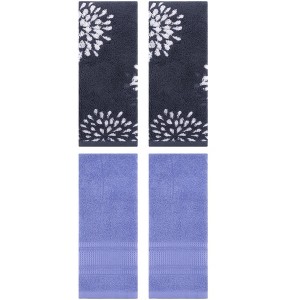 REGALWOVEN 4 Pcs Bathroom Cotton Absorbent Soft Decorative Hand Towel - 1 of 4