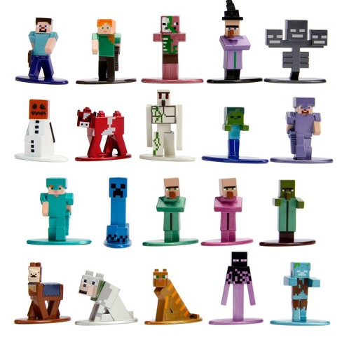 Jada Toys Nano Metalfigs Minecraft Die Cast Figures 165 20 Pack - roblox series 1 celebrity collection action figure mystery box virtual item code 25 bloggin all cats