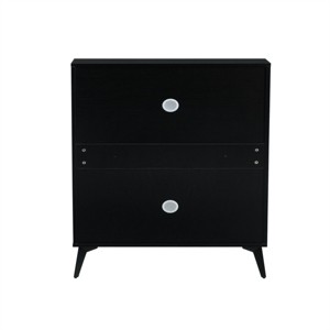 GlasFlength Shoe Racks Modern Flip Drawer Storage Cabinet with Hidden Compartment for Small Entryway Living Space, Black, 31.49"*9.44"*43.3" - 1 of 4