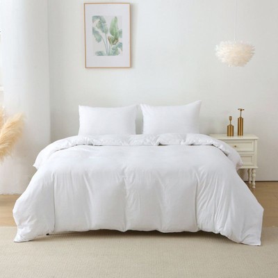 Karl Home Duvet Cover Set Solid Terracotta Color Bedding Set 3 Pieces Queen Size