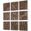 Uttermost Bryndle 12 1/2" Square 9-Piece Wood Wall Art Set - 2 of 3