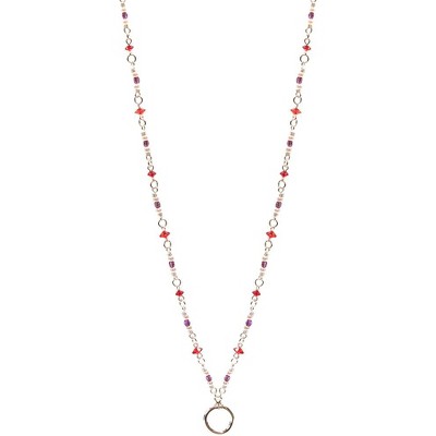 Eyeglass Necklace Calabria EC-5-E Eye Catcher Hang Loop 20"In Gold Brown Yellow