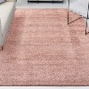 Clayton Coastal Solid Glam Shag Machine-Washable Rug - JONATHAN Y - 4 of 4