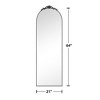 PexFix 64" x 21" Modern Full Length Floor Mirror with Stand Slim Black Aluminum Frame Arched Top Rectangle - 3 of 4