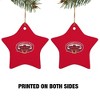 Jacksonville State University Primary Logo StarShaped Porcelain Holiday Christmas Tree Ornament  3.1" - 3 of 4