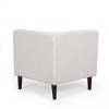 Clermont Mid Century Modern Fabric Tufted Sectional Sofa Set Beige/Brown - Christopher Knight Home: L-Shaped, Upholstered, Wood Legs - 4 of 4
