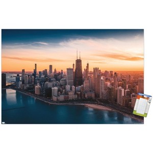 Trends International Cityscapes - Chicago, Illinois Unframed Wall Poster Prints - 1 of 4