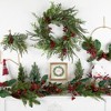Northlight Mixed Foliage and Red Berries Artificial Christmas Wreath, 24-Inch, Unlit - 2 of 4
