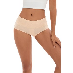 INSPIRE CHIC Women's Plus Size High Waist Tummy Control Briefs Butt Lifter Control Panties - 1 of 4