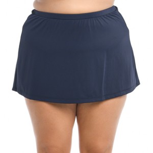 Maxine of Hollywood Women's Plus Size Mid Rise Skirted Bikini Swimsuit Bottom - 1 of 2
